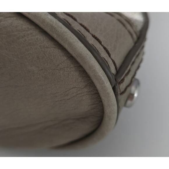 FOSSIL Brown Taupe Crossbody Bag Adjustable Strap Leather Accents - Picture 8 of 13